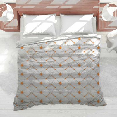 Orange Star Pattern Comforter