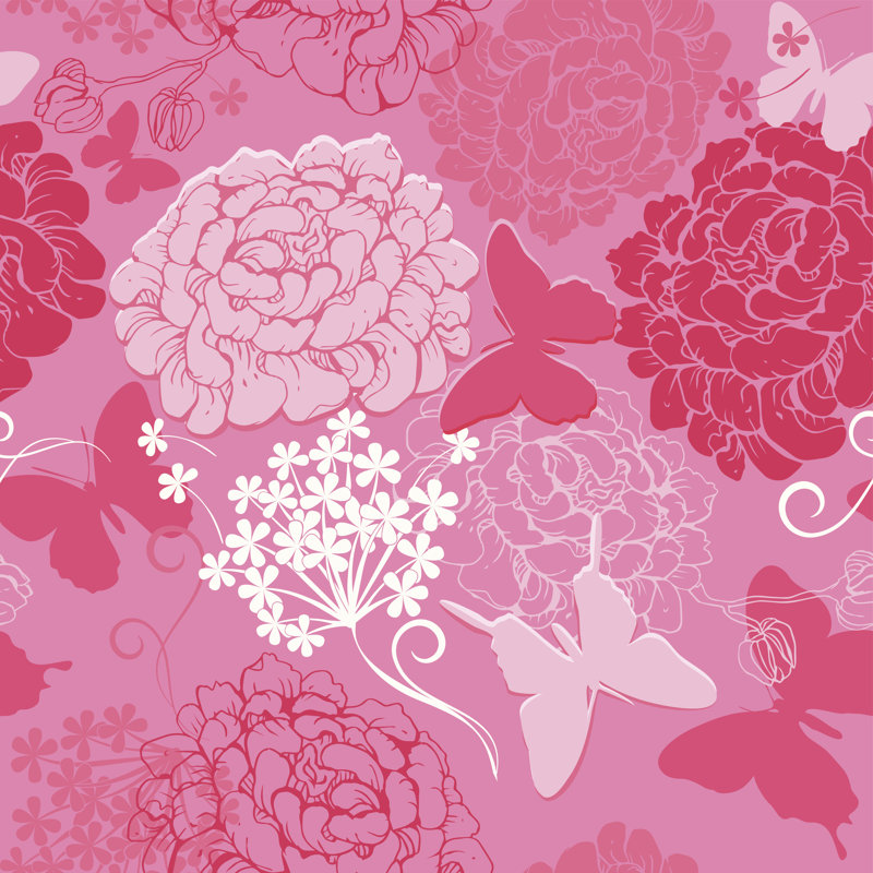 Gelsomina Butterflies - Wrapped Canvas Print, 51 cm H x 51 cm W x 3.8 cm D
