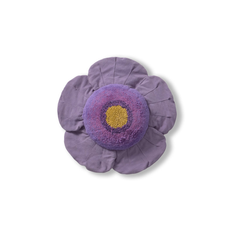 Floor Cushion Purple Poppy