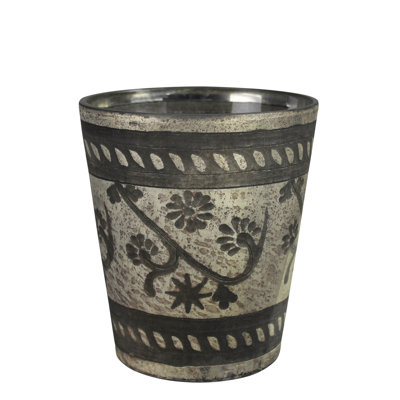 Cut Glass Vase - Med, Silver