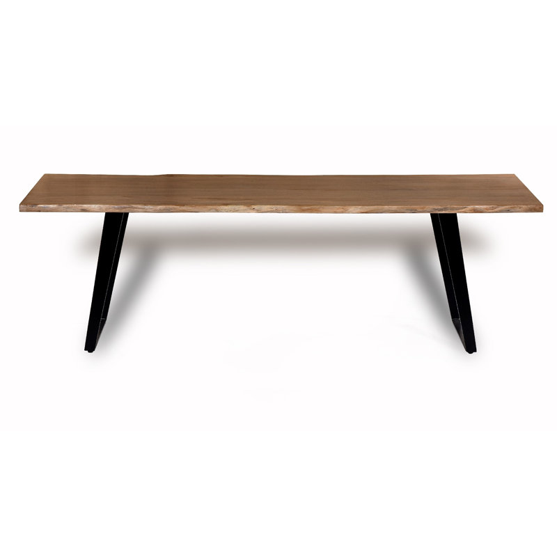 Table de salle à manger extensible d’acacia Reposa, Acacia naturel, H 30 po x L 98 po x l 39 po