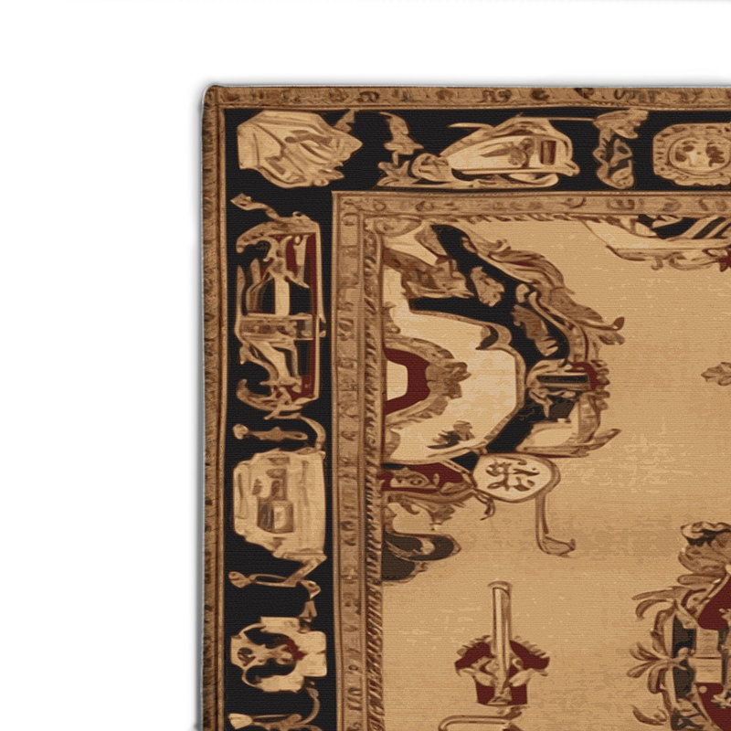 Tapis d'intérieur et d'extérieur brun français, Rectangulaire 2 pi x 3 pi