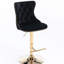 Velours pivotant noir moderne Jarrod
