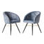 Goddard Mordern Tub Dining Chairs- Upholstered in Velvet, Cushion Padded With Metal Legs- Armchair Room Kitchen Living Room -1475349530-1406054195