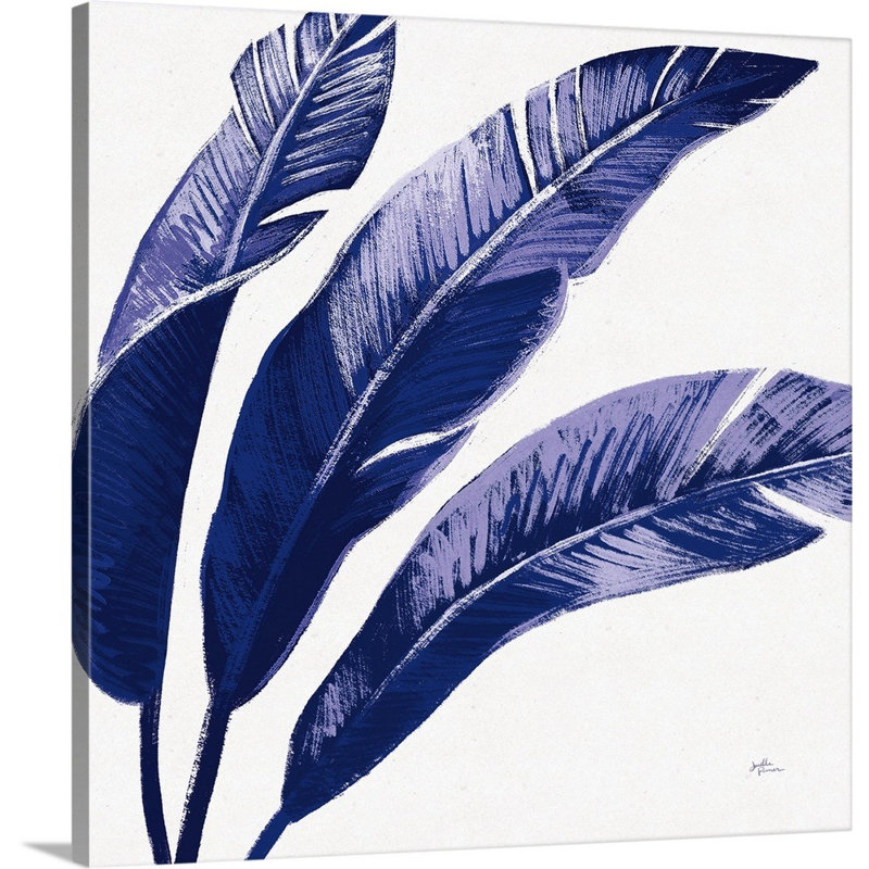 Welcome to Paradise - Indigo, Toile tendue, H 12 po x l 12 po x P 1,25 po