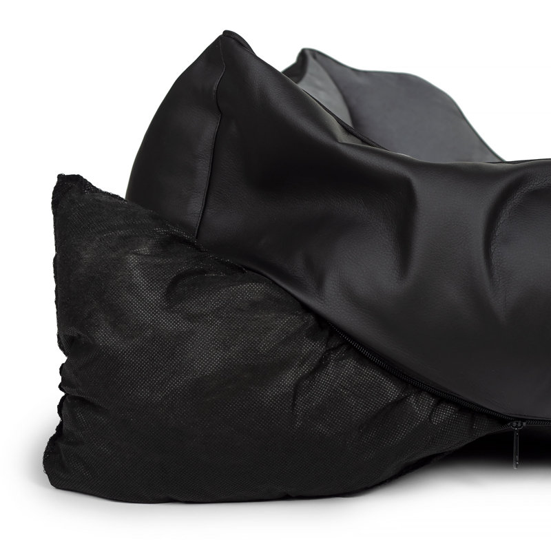 Cotton Pet Bed, 23cm H x 84cm W x 65cm D, Black/Grey