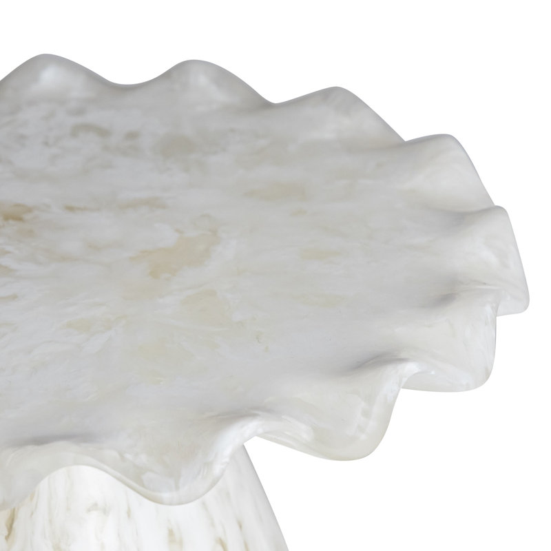 Présentoir à gâteaux en résine grand, H 2,95 po x l 7,09 po x P 7,09 po, Blanc