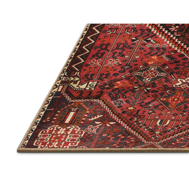 Tapis jaune clair/marron/noir Ilan, Rectangle 2 pi x 3 pi