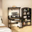Bureau d'ordinateur avec huche et tablette de rangement ， Bureau de 31,5 pouces avec plateau pour clavier, bureau avec bureau