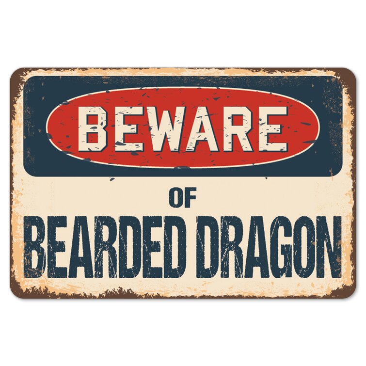 SignMission Decal-Bearded Dragon_Beware Of Bearded Dragon Rustic Sign ...