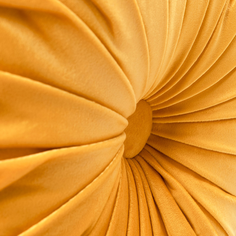 Reyna Round Pillow Cover & Insert, Yellow, 15'' H x 15'' W