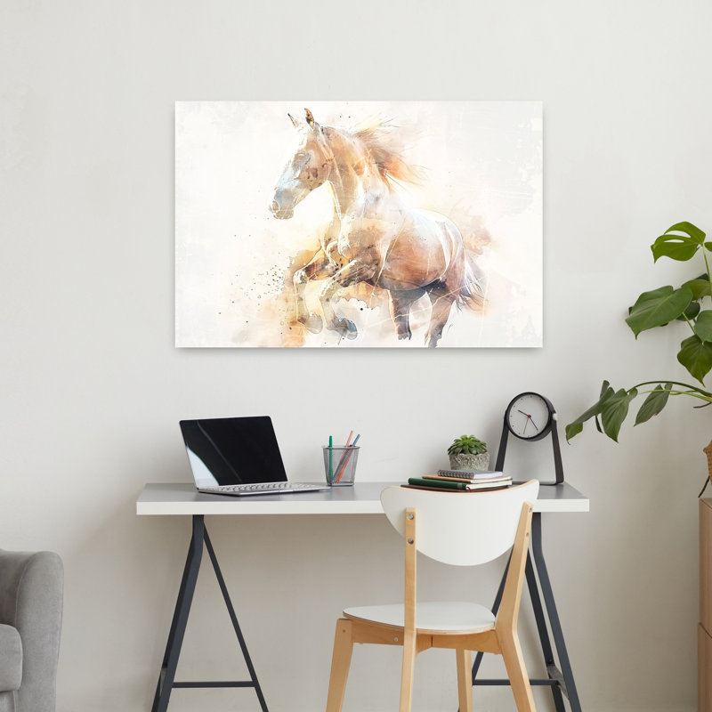 Cheval éthéré en courant abstrait, art énergétique cheval éthéré nature
