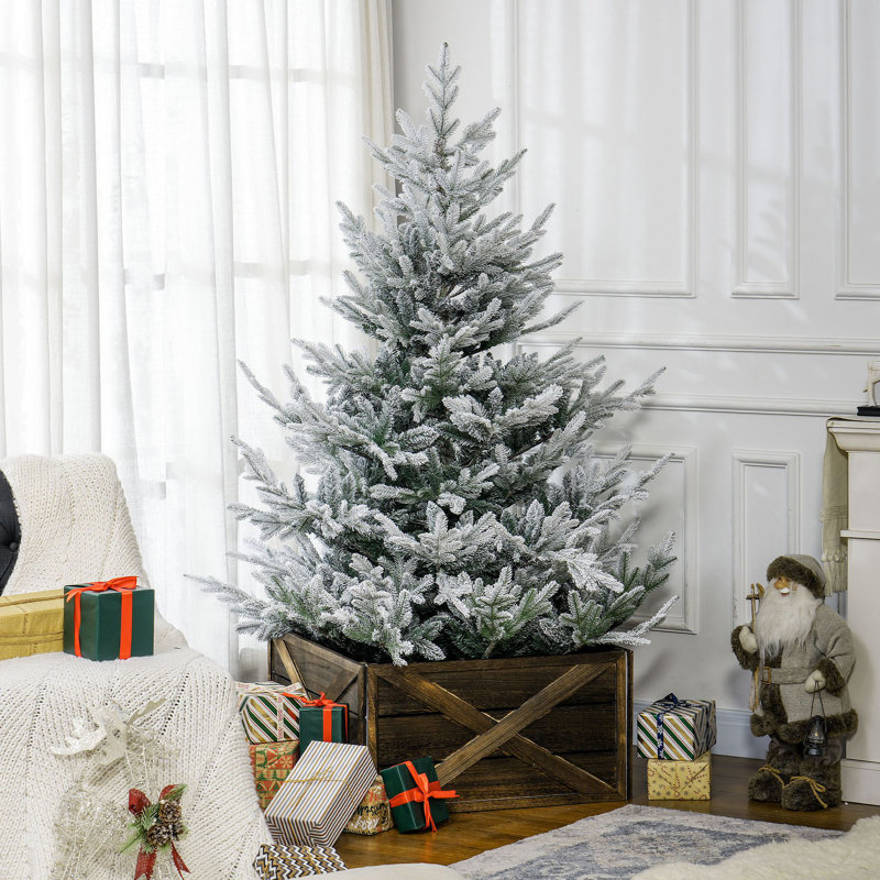 Arbre de Noël artificiel de 6 pieds, arbre de Noël à charnière en pin avec 795 branches réalistes, base en acier, ouverture automatique