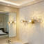 Luminaires de salle de bain dorés: applique murale en laiton doré brossé 5 lumières Modern Bath