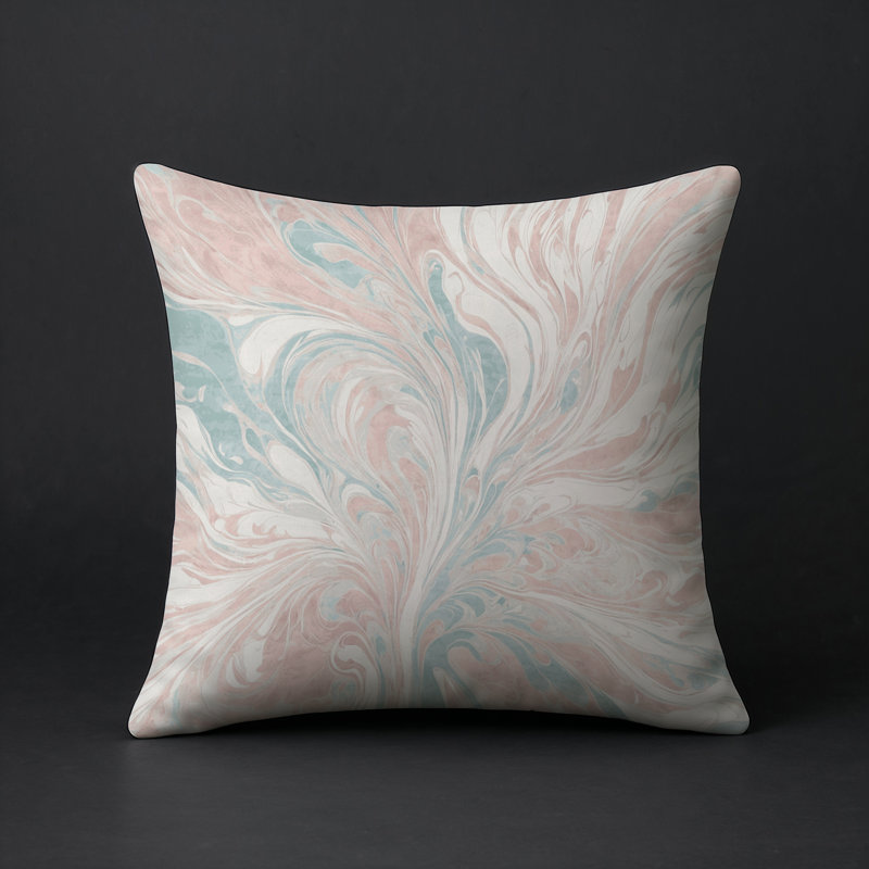 Coussin décoratif intérieur et extérieur Modern, Gris abstrait 261, Carré 18 po