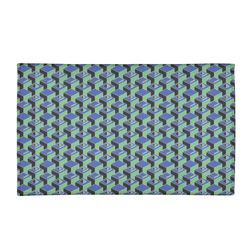 Chenille Geometric Indoor Rug, Rectangle 3' x 5'