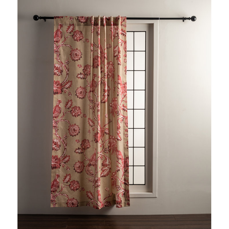 Ensemble de 1 rideau 100% coton Maison d'Hermine Bowral - 50 po x 108 po, L 50 po x L 96 po
