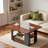Modern Multi-function Coffee Table With Foldable Top, Casters And Multi-tier Storage-44332143