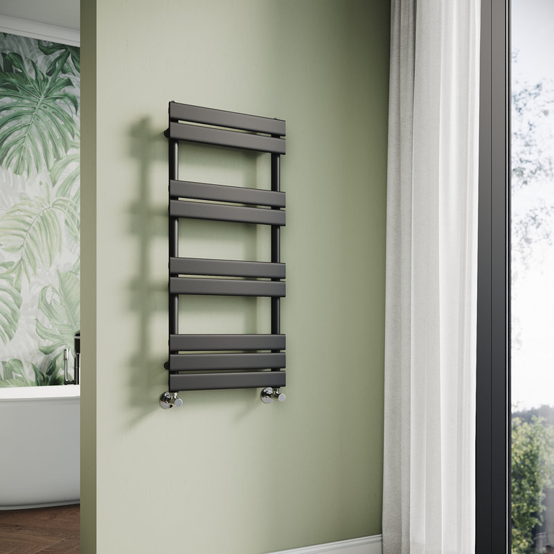 Bertino 9 Wall Towel Rack, Matte Black