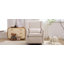 Fauteuil inclinable pivotant à bascule de 75 cm de large, avec dossier à oreilles, fauteuil à bascule, chaise berçante pour chambre d'enfant-314589067