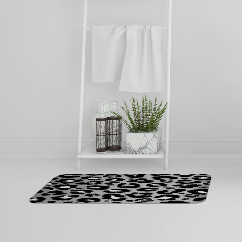 Toulon Non-Slip Backing Bath Rug, Leopard Print