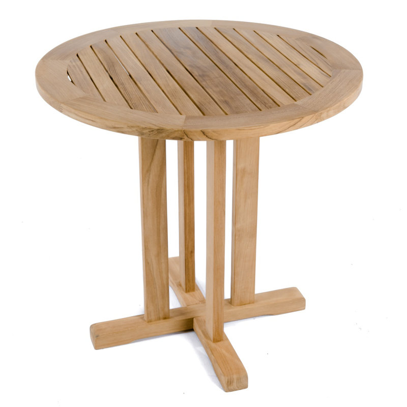 30" Round Teak Bistro Table with Large Levelers