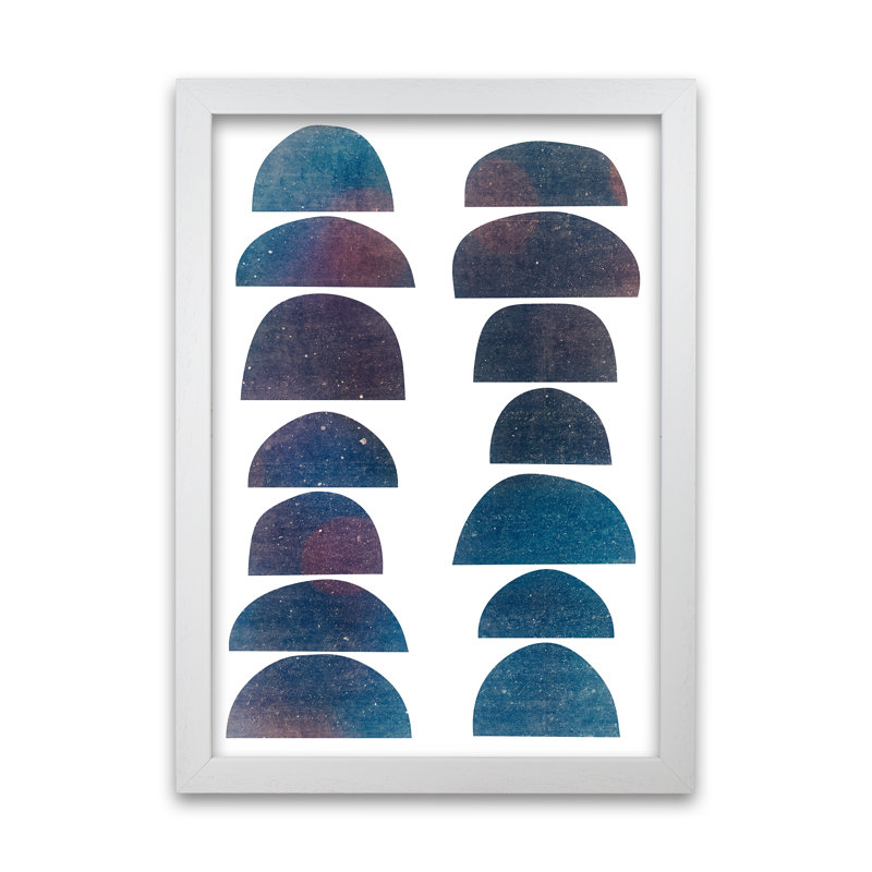 Half Moon Texture Space Original - Print, White Frame, 42cm H x 30cm W x 3cm D