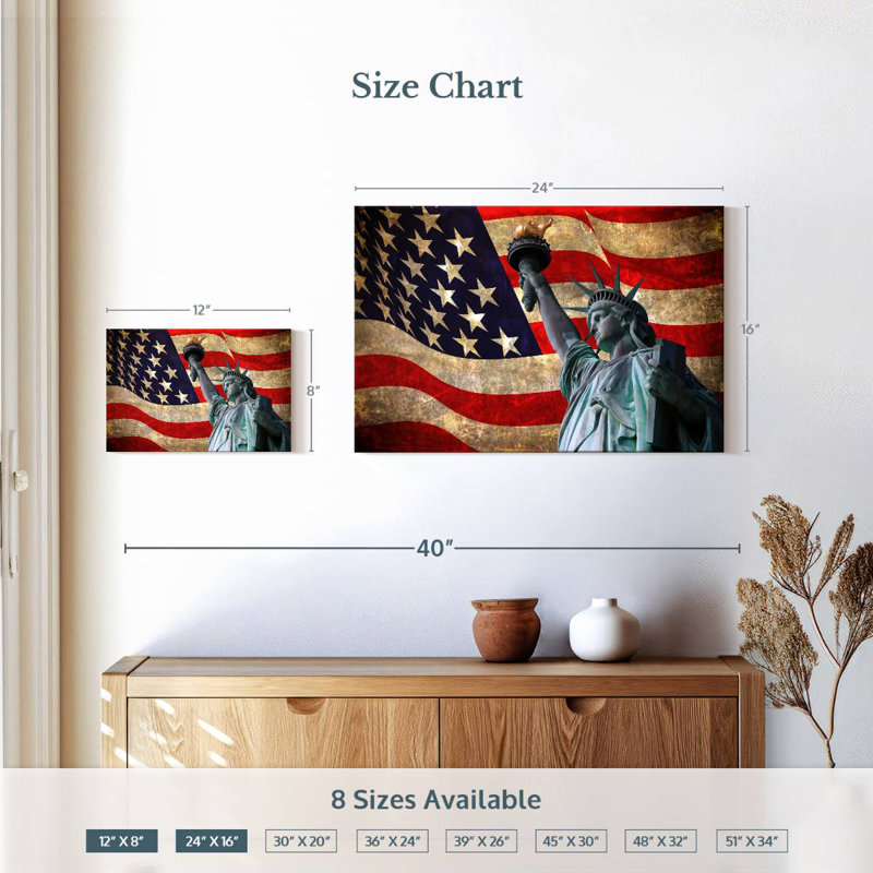 Nicci American Lady Liberty, H 16 po x l 24 po