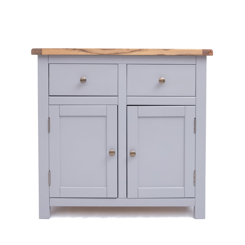 Napolitano 84cm Sideboard, Light Grey/Bronze