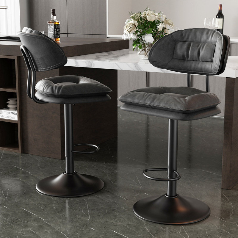 Tabouret de bar Bergess, Gris foncé
