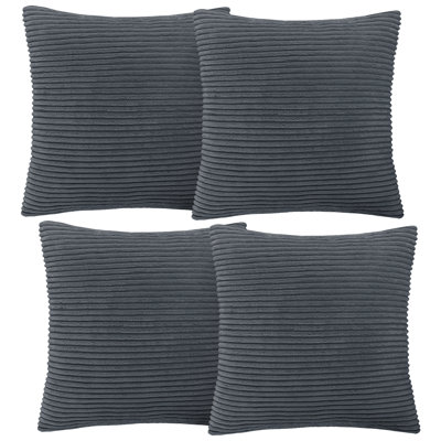 Aspire Homeware Striped Square Velvet Cushion Cover