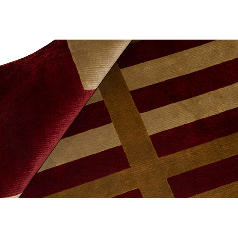 Hand-Knotted High-Quality Wine Area Rug