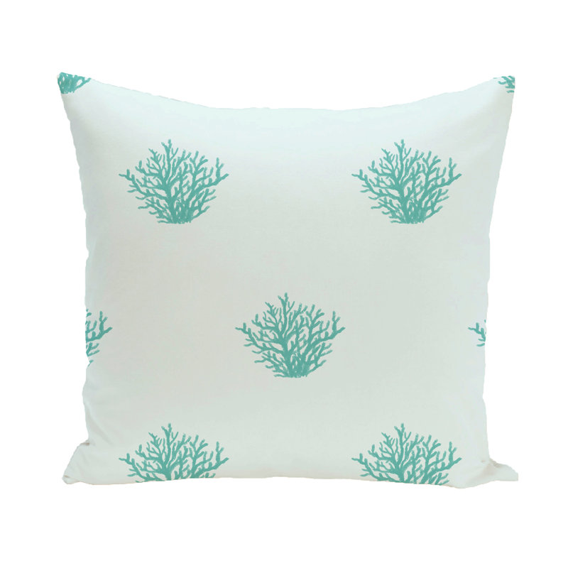 Housse et insert de coussin Coastal Calm, 26 po x 26 po, Aqua clair / aqua