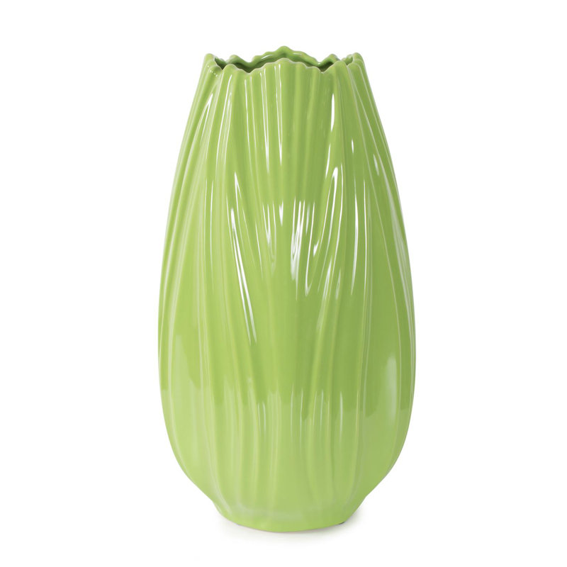 Vase de table en céramique Hedaya, H 15 po x l 8,5 po x P 8,5 po