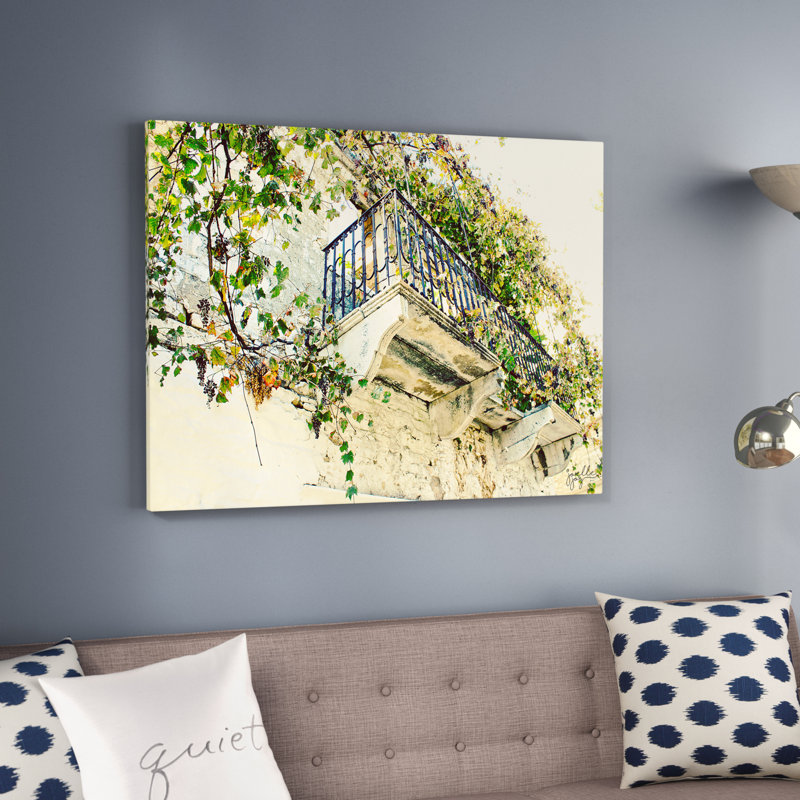 Une véritable vigne-impression sur toile, H 12 po x l 16 po