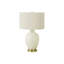 Lighting, h 26 po, lampe de table, abat-jour, céramique, transitionnel