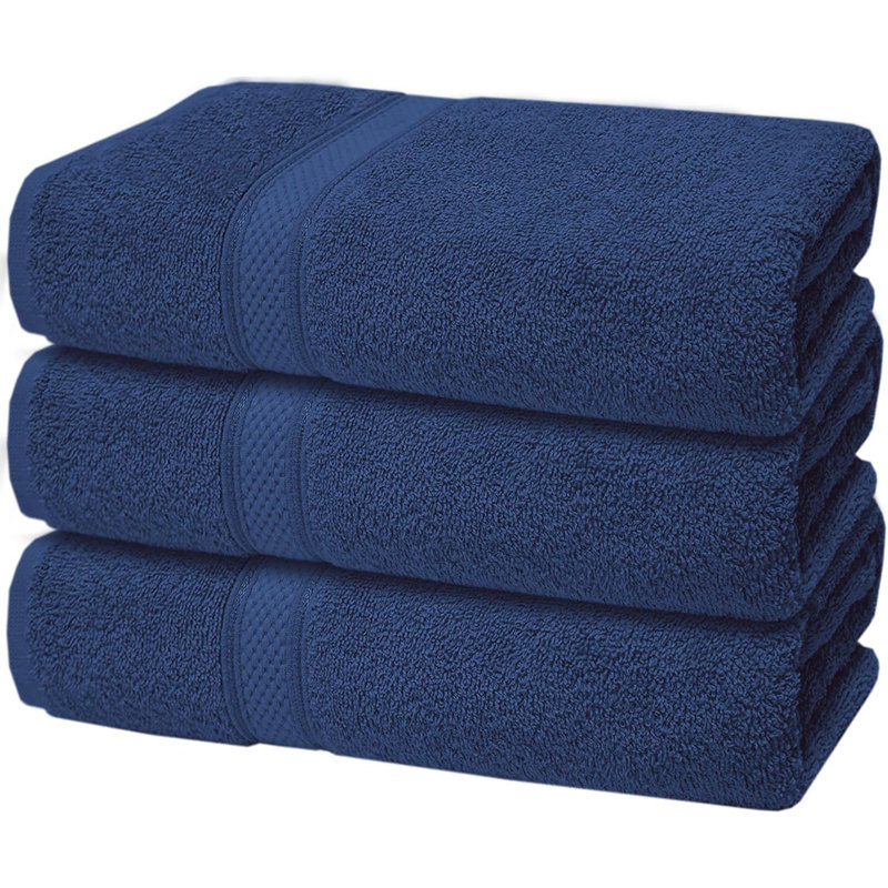 Nayelly Turkish Cotton Bath Towel, Royal Blue