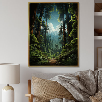 Vert perdu dans la forêt Woodland II - art mural forêt