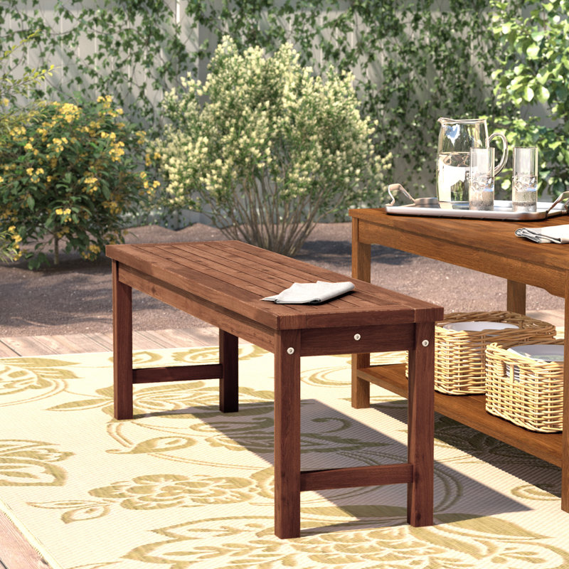Tournesol Outdoor Acacia Wood Picnic Bench, Dark Brown