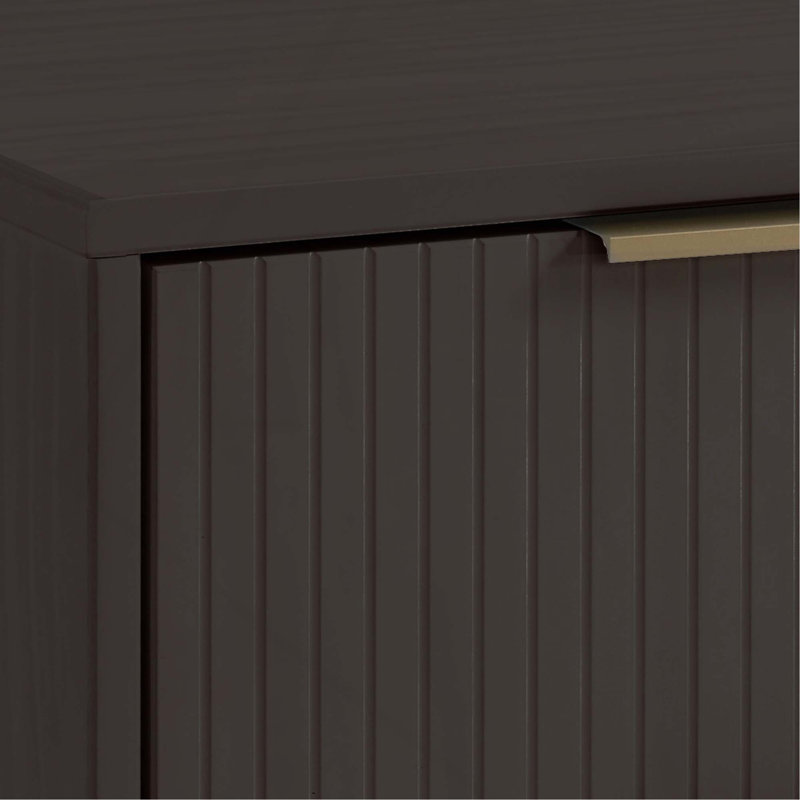 Table de chevet 18 po gris anthracite (2 tiroirs), Gris anthracite