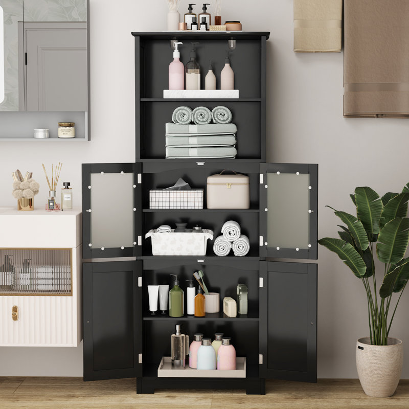 Armoire à linge Garceno, Noir