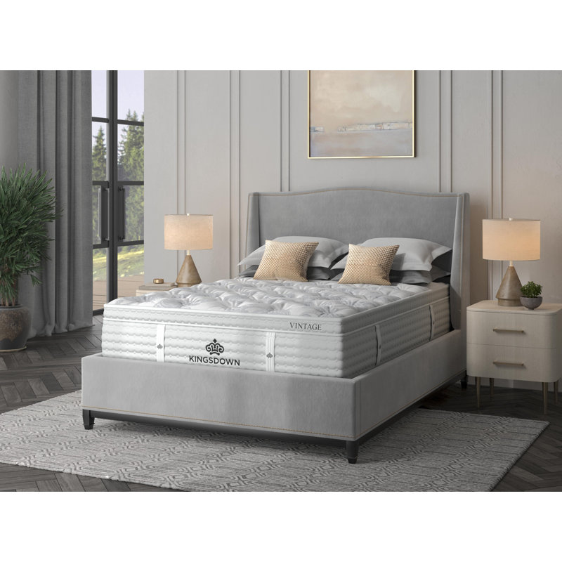 Kingsdown Vintage 15.5" Medium Firm Euro Pillow Top Hybrid Mattress, King