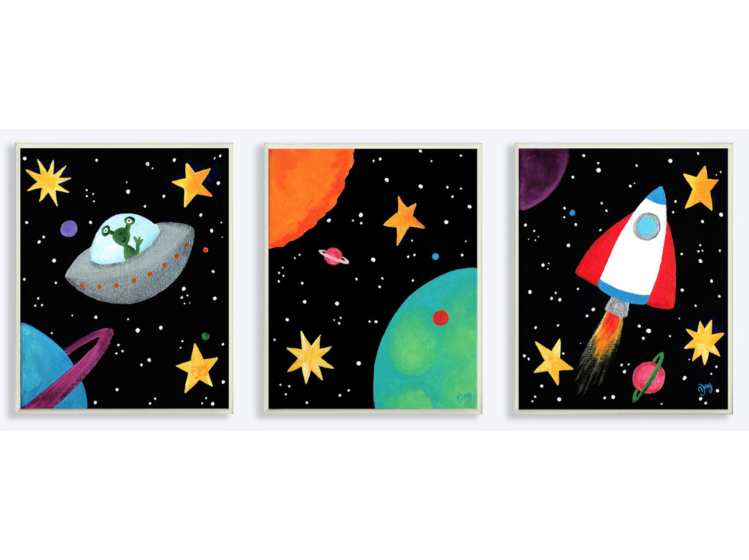 Emery Fantasy & Sci-Fi 3 - Piece Framed Art Viv + Rae™