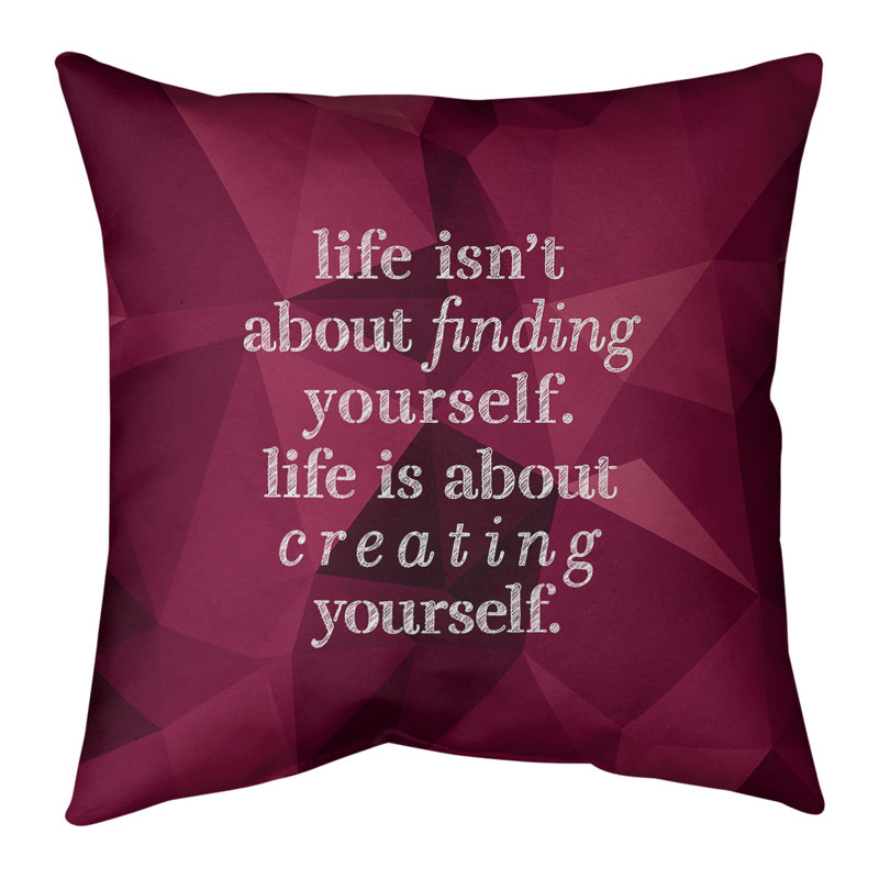 Coussin de citation en faux gemme, 14 po x 14 po, Spinelle