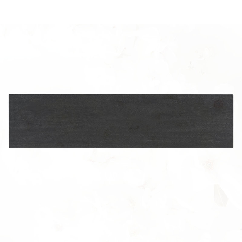 Emilio 59.8" Wood Console Sofa Table, Black