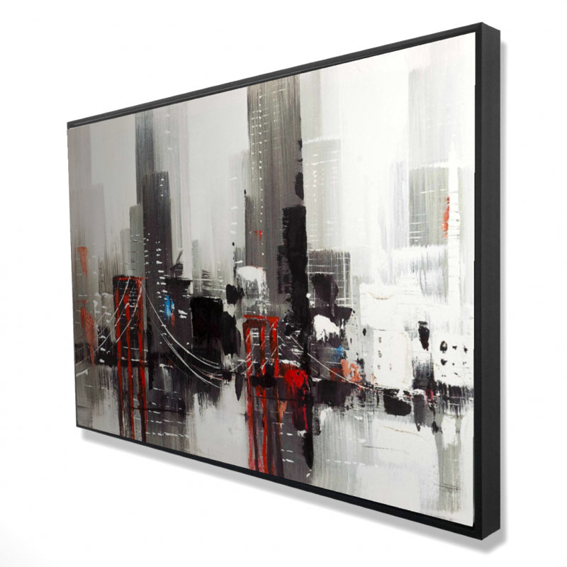 «Abstract Gray City With A Bridge» sur