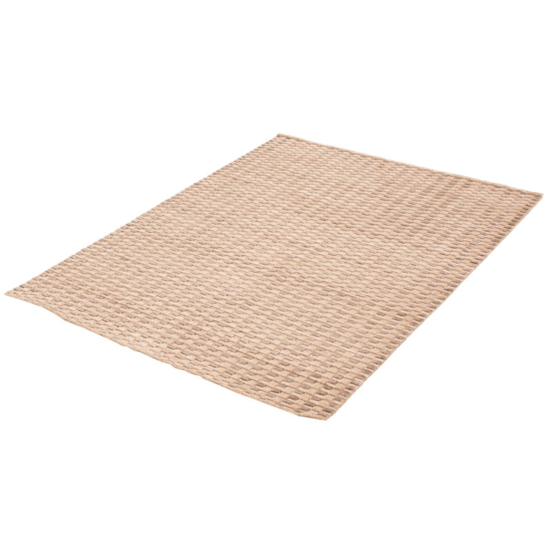 Tapis beige en laine tissé à la main Shepha Southwestern