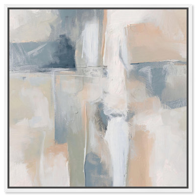 «Slate and Rose Palette II», reproduction d'art sur toile par Art Remedy, cadre blanc, 30 x 30