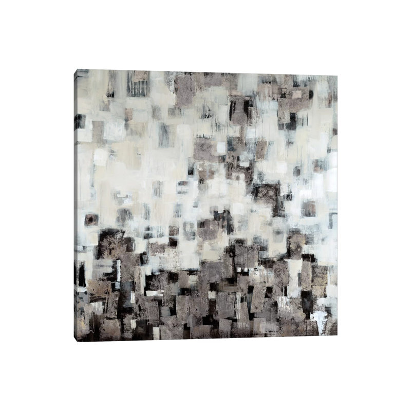 City Nights, Silver by Liz Jardine - Wrapped Canvas Painting, 30.48 cm H x 30.48 cm W