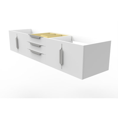 Alpine 72'' Wall-Mounted Single Vanity Base Only